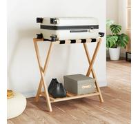 vidaXL Portabagagli 68x38x58 cm in bambù