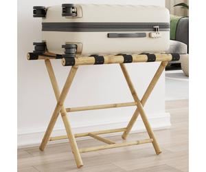 vidaXL Portabagagli Pieghevole 62x42x50,5 cm in Bambù