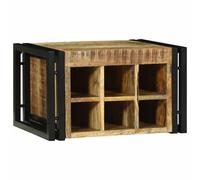 vidaXL Portabottiglie 2 pz 46 x 35 x 27,5 cm Legno di mango massello