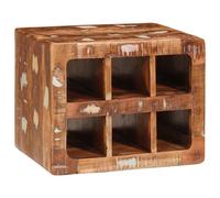vidaXL Portabottiglie Marrone Legno massello recuperato