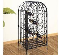 vidaXL Portabottiglie per 35 bottiglie in metallo