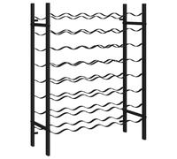 vidaXL Portabottiglie per 48 Bottiglie di Vino Nero in Metallo