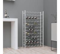 vidaXL Portabottiglie per 72 Bottiglie Metallo Bianco