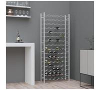 vidaXL Portabottiglie per 96 Bottiglie Metallo Bianco