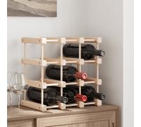 vidaXL Portabottiglie Vino 12 Bottiglie 36x23x36cm Legno Massello Pino