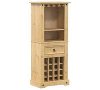vidaXL Portabottiglie Vino Corona 56x35x134,5 cm Legno Massello di Pino, armadietto per Vino, armadietto per Whisky, Supporto per Bottiglie