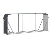 vidaXL Portaceppi Antracite 234x45x100 cm in Acciaio Zincato