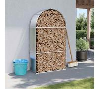 vidaXL Portaceppi Argento 120x45x210 cm in Acciaio Zincato