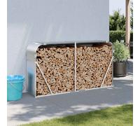 vidaXL Portaceppi Argento 180x45x100 cm in Acciaio Zincato