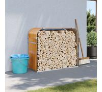 vidaXL Portaceppi Effetto Legno 120x45x100 cm in Acciaio Zincato