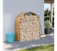 vidaXL Portaceppi Effetto Legno 120x45x140 cm in Acciaio Zincato