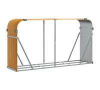 vidaXL Portaceppi Marrone Chiaro 180x45x100 cm in Acciaio Zincato