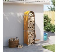 vidaXL Portaceppi Effetto Legno 40x45x170 cm in Acciaio Zincato