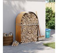 vidaXL Portaceppi Effetto Legno 80x45x120 cm in Acciaio Zincato