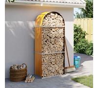 vidaXL Portaceppi Effetto Legno 80x45x190 cm in Acciaio Zincato