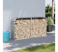 vidaXL Portaceppi Grigio Chiaro 180x45x100 cm in Acciaio Zincato