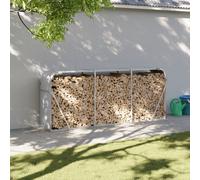 vidaXL Portaceppi Grigio Chiaro 234x45x100 cm in Acciaio Zincato