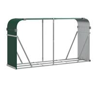 vidaXL Portaceppi Verde 180x45x100 cm in Acciaio Zincato
