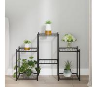 vidaXL Portafiori 83x25x60 cm Ferro Nero