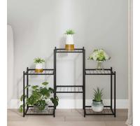 vidaXL Portafiori 83x25x60 cm Ferro Nero