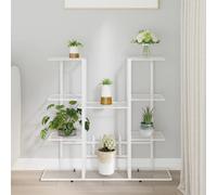 vidaXL Portafiori 94,5x25x89 cm Ferro Bianco