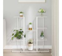 vidaXL Portafiori 94,5x25x89 cm Ferro Bianco