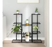 vidaXL Portafiori 94,5x25x89 cm Ferro Nero