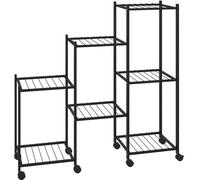 Portafiori con ruote 83x25x83,5 cm ferro nero