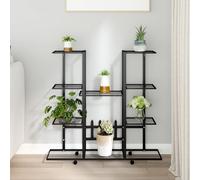 vidaXL Portafiori con Ruote 94,5x24,5x91,5 cm Ferro Nero