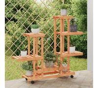 vidaXL Portafiori con Ruote 95x25x101 cm in Legno Massello di Abete
