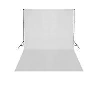 vidaXL Portafondali Stand Telescopico Fondale Bianco 3x5 m Sfondo Chroma Key
