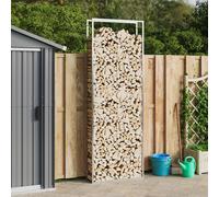 vidaXL Portalegna 110x28x312 cm in Acciaio Inossidabile