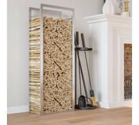 vidaXL Portalegna 50x28x132 cm in Acciaio Inossidabile
