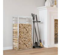 vidaXL Portalegna 50x28x94 cm in Acciaio Inossidabile