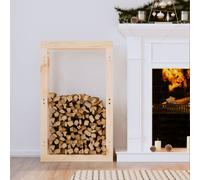 vidaXL Portalegna 60x25x100 cm in Legno Massello di Pino