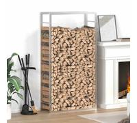 vidaXL Portalegna 80x28x154 cm in Acciaio Inossidabile