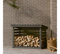 Portalegna grigio 108x73x79 cm in legno massello di pino