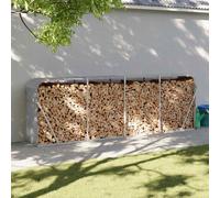 vidaXL Portalegna Grigio Chiaro 300x45x100 cm Acciaio Zincato