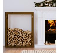 vidaXL Portalegna Marrone Ambra 80x25x100cm in Legno Massello di Pino
