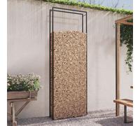 Portalegna Nero Opaco 110x28x312 cm in Acciaio