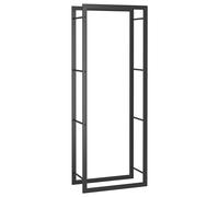 AX PortaCeppi PortaLegna Rastrelliera Camino Nero Decor 50x28x132cm Nuovo 350306