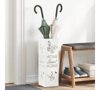 vidaXL Portaombrelli Bianco Metallo Medio Motivo Decorativo