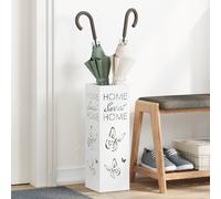 vidaXL Portaombrelli Bianco Metallo Standard Resistente Portaombrelli