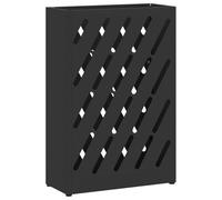 vidaXL Portaombrelli Moderno Nero con Motivo a Linee Diagonali di | Stoccaggio in Metallo per Interni, Design Resistente, Perfetto per l'Ingresso. Un'Organizzazione Elegante e Funzionale per Decorar
