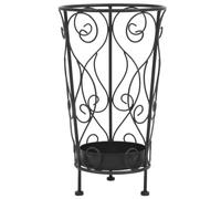 Portaombrelli stile vintage metallo 26x46 cm nero