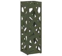 vidaXL Portaombrelli Verde Oliva Metallo Standard Decorazioni