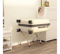 vidaXL Portapacchi con schienale argento 56x39x52cm