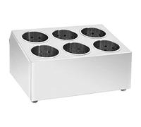 VIDAXL - Portaposate Con 6 Inserti Quadrato In Acciaio Inox