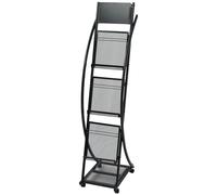 vidaXL Portariviste 40x32x131 cm Nero A4