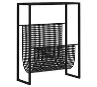 vidaXL Portariviste Nero 35x15x45 cm in Acciaio